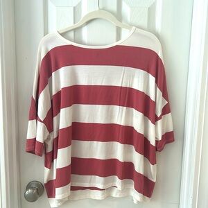 Old navy mauve striped shirt M